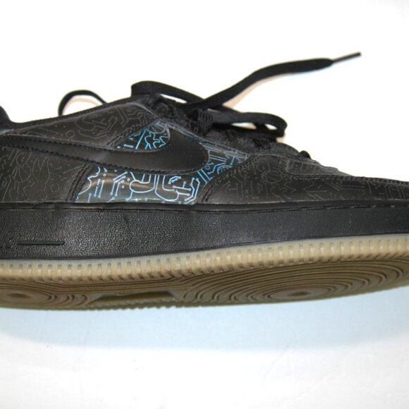 Nike Air Force Sneakers 7Y Youth Black Space Jam Computer Chip - Picture 5 of 10